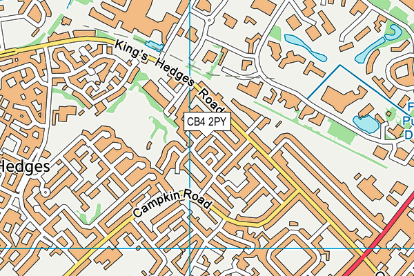 CB4 2PY map - OS VectorMap District (Ordnance Survey)