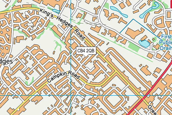 CB4 2QB map - OS VectorMap District (Ordnance Survey)