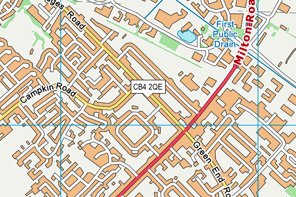 CB4 2QE map - OS VectorMap District (Ordnance Survey)