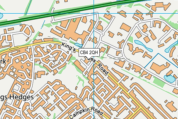 CB4 2QH map - OS VectorMap District (Ordnance Survey)