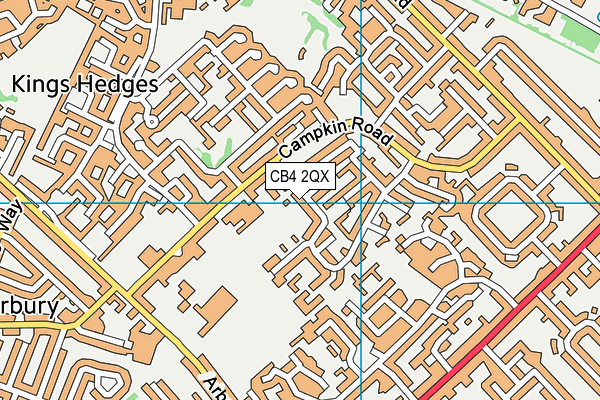 CB4 2QX map - OS VectorMap District (Ordnance Survey)