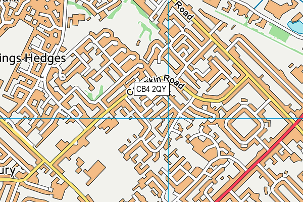 CB4 2QY map - OS VectorMap District (Ordnance Survey)