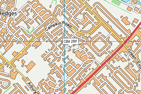 CB4 2RF map - OS VectorMap District (Ordnance Survey)