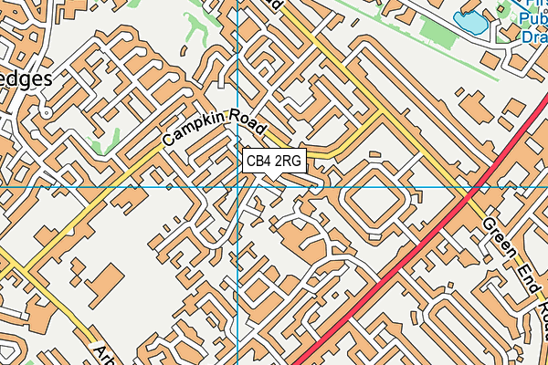 CB4 2RG map - OS VectorMap District (Ordnance Survey)