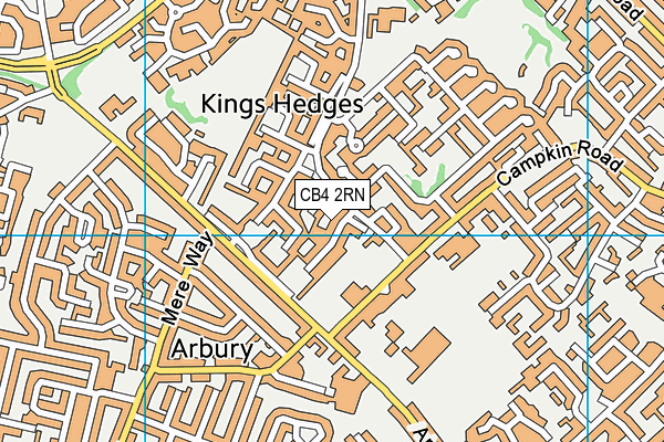 CB4 2RN map - OS VectorMap District (Ordnance Survey)