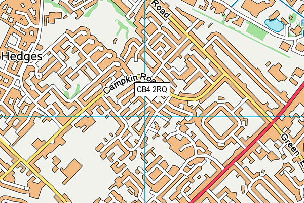 CB4 2RQ map - OS VectorMap District (Ordnance Survey)