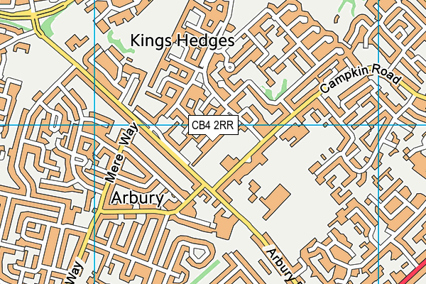 CB4 2RR map - OS VectorMap District (Ordnance Survey)