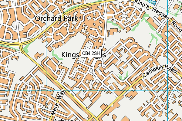 CB4 2SH map - OS VectorMap District (Ordnance Survey)