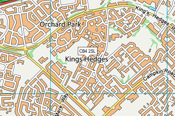 CB4 2SL map - OS VectorMap District (Ordnance Survey)