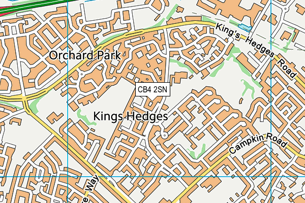 CB4 2SN map - OS VectorMap District (Ordnance Survey)