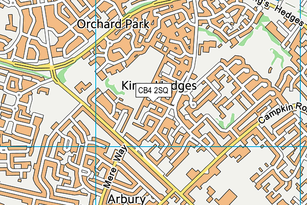 CB4 2SQ map - OS VectorMap District (Ordnance Survey)