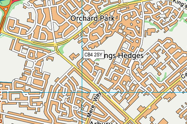 CB4 2SY map - OS VectorMap District (Ordnance Survey)