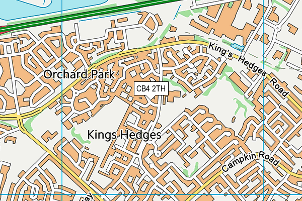 CB4 2TH map - OS VectorMap District (Ordnance Survey)