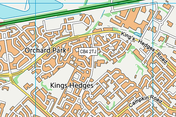 CB4 2TJ map - OS VectorMap District (Ordnance Survey)