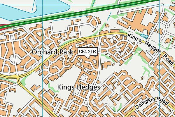 CB4 2TR map - OS VectorMap District (Ordnance Survey)