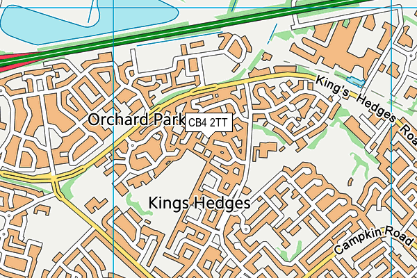 CB4 2TT map - OS VectorMap District (Ordnance Survey)