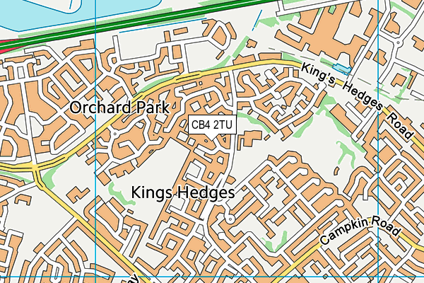 CB4 2TU map - OS VectorMap District (Ordnance Survey)