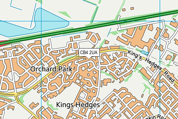 CB4 2UA map - OS VectorMap District (Ordnance Survey)