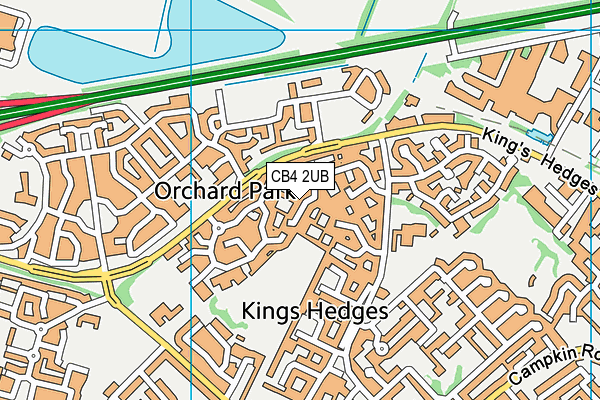 CB4 2UB map - OS VectorMap District (Ordnance Survey)