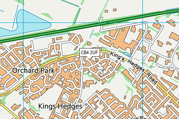 CB4 2UF map - OS VectorMap District (Ordnance Survey)