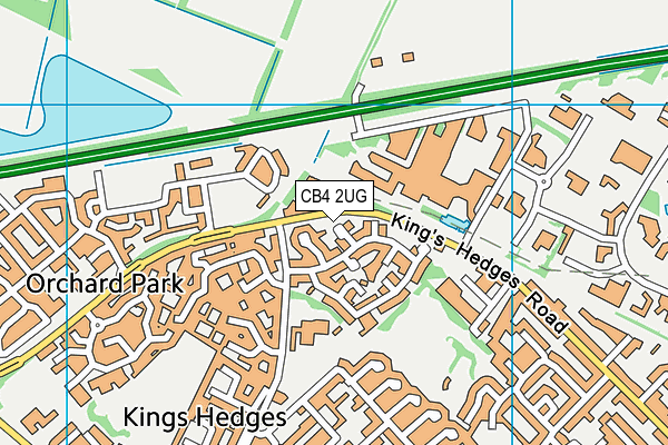 CB4 2UG map - OS VectorMap District (Ordnance Survey)