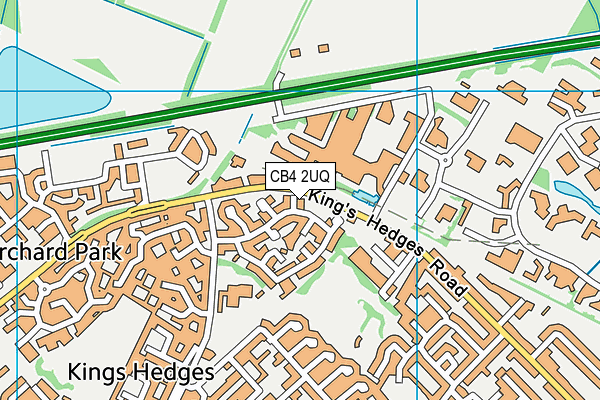 CB4 2UQ map - OS VectorMap District (Ordnance Survey)