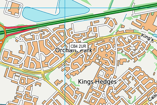 CB4 2UR map - OS VectorMap District (Ordnance Survey)
