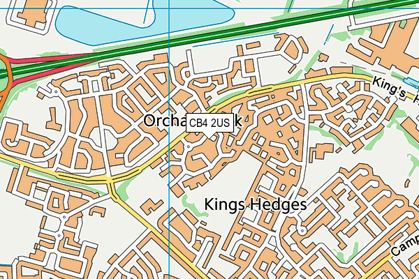 CB4 2US map - OS VectorMap District (Ordnance Survey)