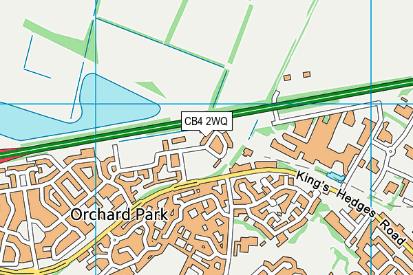 CB4 2WQ map - OS VectorMap District (Ordnance Survey)