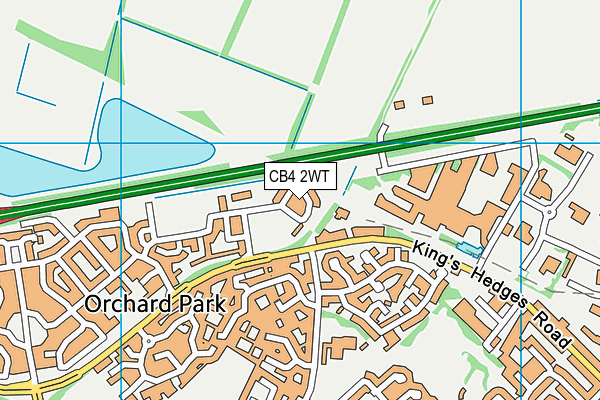 CB4 2WT map - OS VectorMap District (Ordnance Survey)