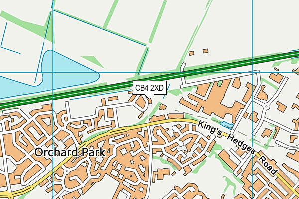 CB4 2XD map - OS VectorMap District (Ordnance Survey)