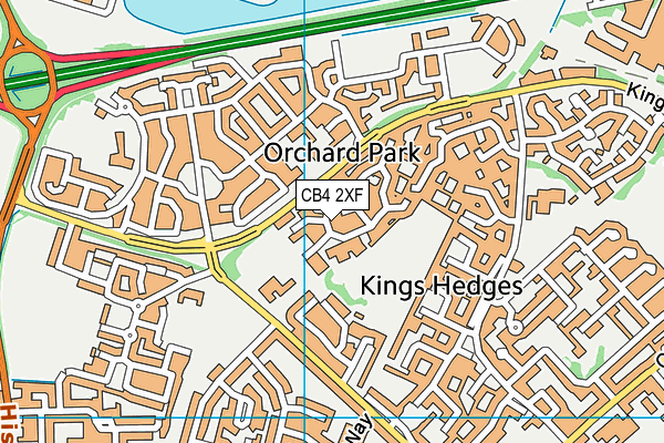 Kings Hedges Learner Pool map (CB4 2XF) - OS VectorMap District (Ordnance Survey)