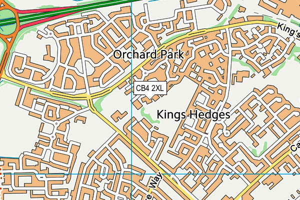 CB4 2XL map - OS VectorMap District (Ordnance Survey)