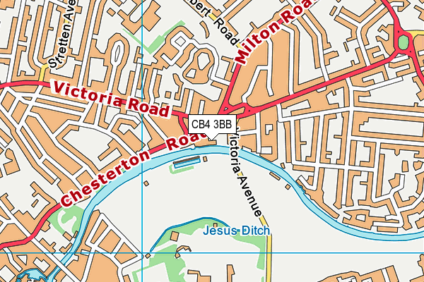 CB4 3BB map - OS VectorMap District (Ordnance Survey)