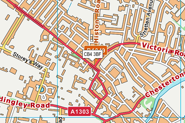 CB4 3BF map - OS VectorMap District (Ordnance Survey)