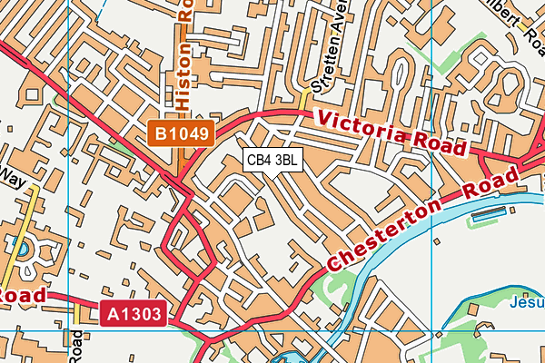CB4 3BL map - OS VectorMap District (Ordnance Survey)