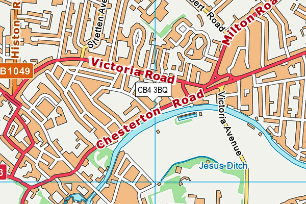 CB4 3BQ map - OS VectorMap District (Ordnance Survey)
