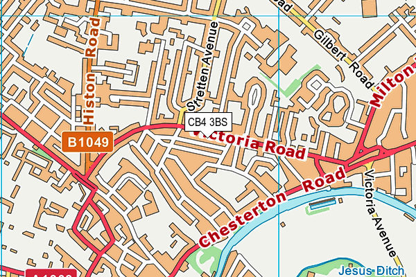 CB4 3BS map - OS VectorMap District (Ordnance Survey)