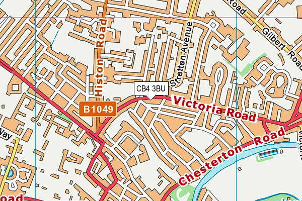 CB4 3BU map - OS VectorMap District (Ordnance Survey)