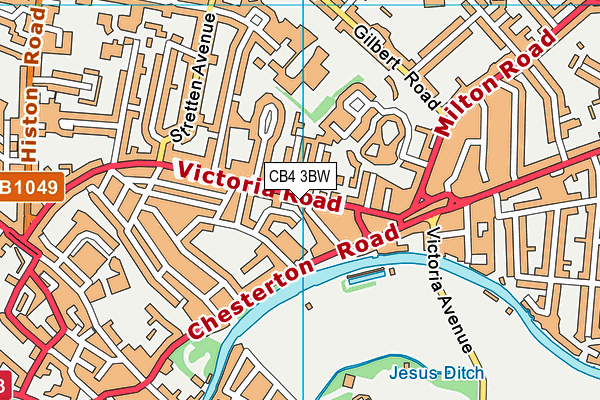 CB4 3BW map - OS VectorMap District (Ordnance Survey)
