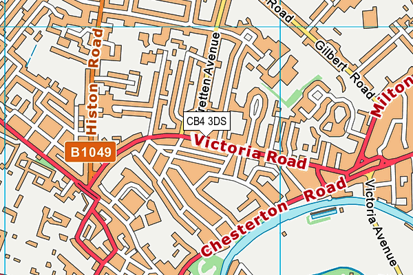 CB4 3DS map - OS VectorMap District (Ordnance Survey)