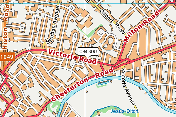 CB4 3DU map - OS VectorMap District (Ordnance Survey)