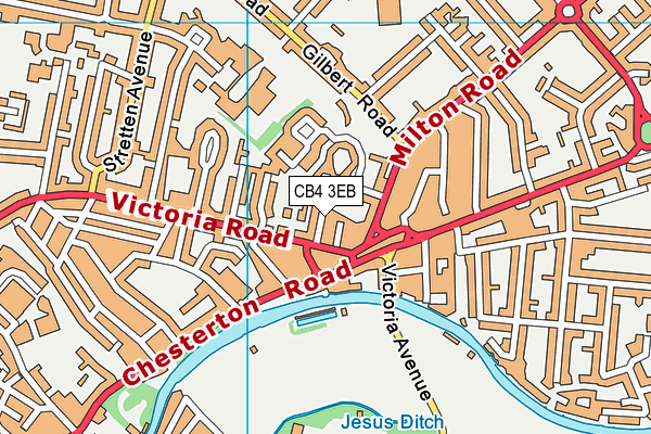 CB4 3EB map - OS VectorMap District (Ordnance Survey)