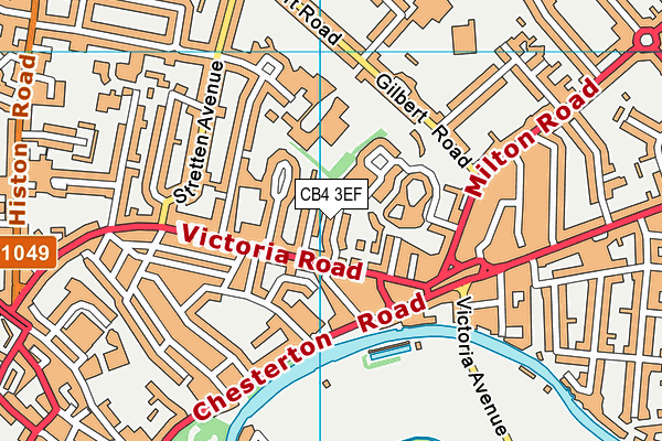 CB4 3EF map - OS VectorMap District (Ordnance Survey)