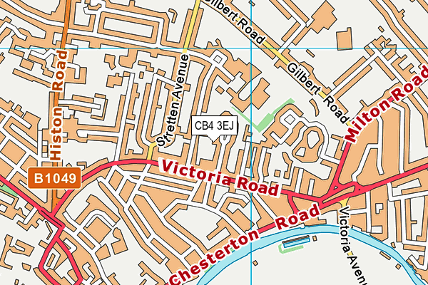 CB4 3EJ map - OS VectorMap District (Ordnance Survey)