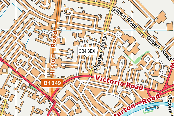 CB4 3EX map - OS VectorMap District (Ordnance Survey)