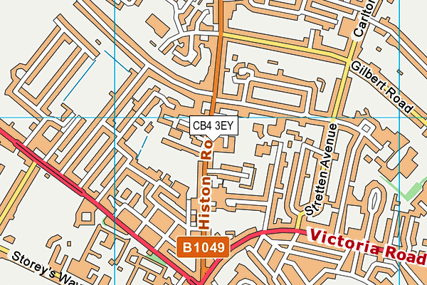 CB4 3EY map - OS VectorMap District (Ordnance Survey)