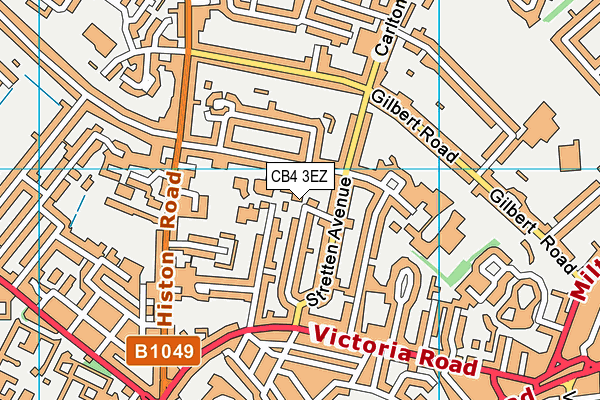 CB4 3EZ map - OS VectorMap District (Ordnance Survey)