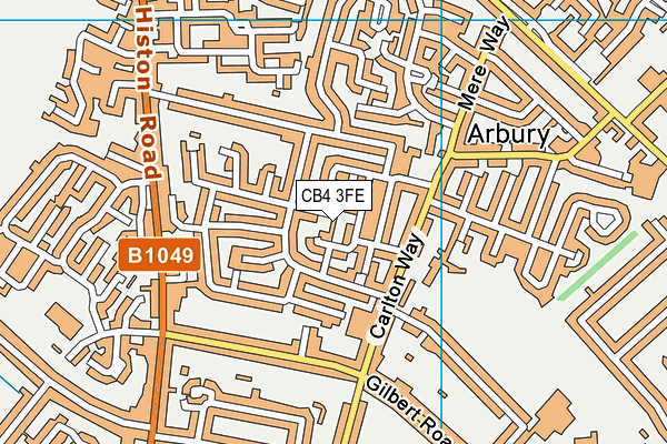 CB4 3FE map - OS VectorMap District (Ordnance Survey)