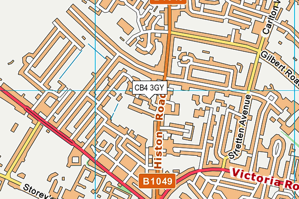 CB4 3GY map - OS VectorMap District (Ordnance Survey)